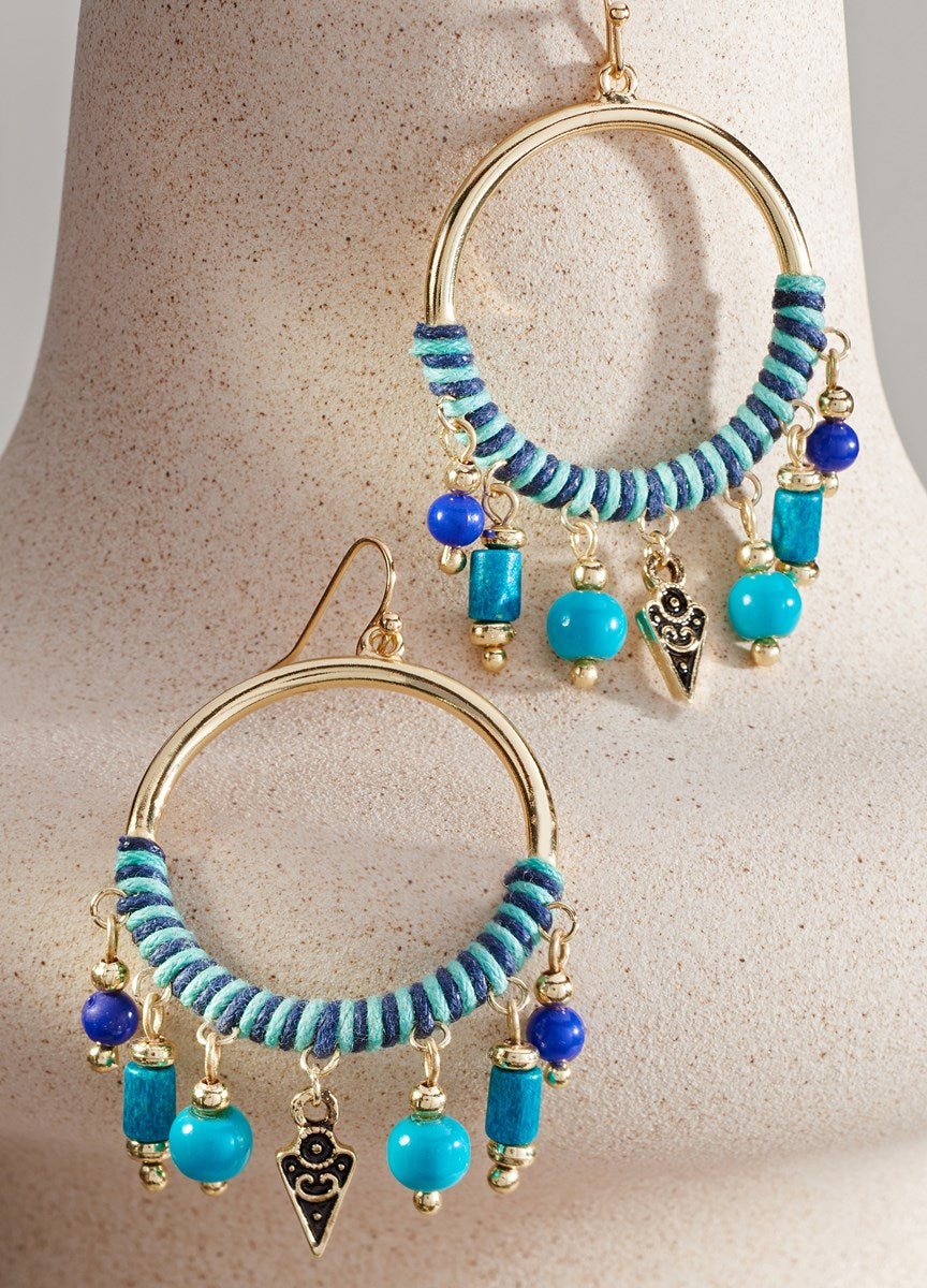 Dangling Drops of Blue Earrings