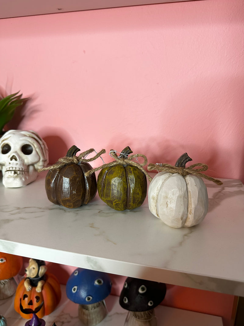 Mini Resin Autumn Pumpkin