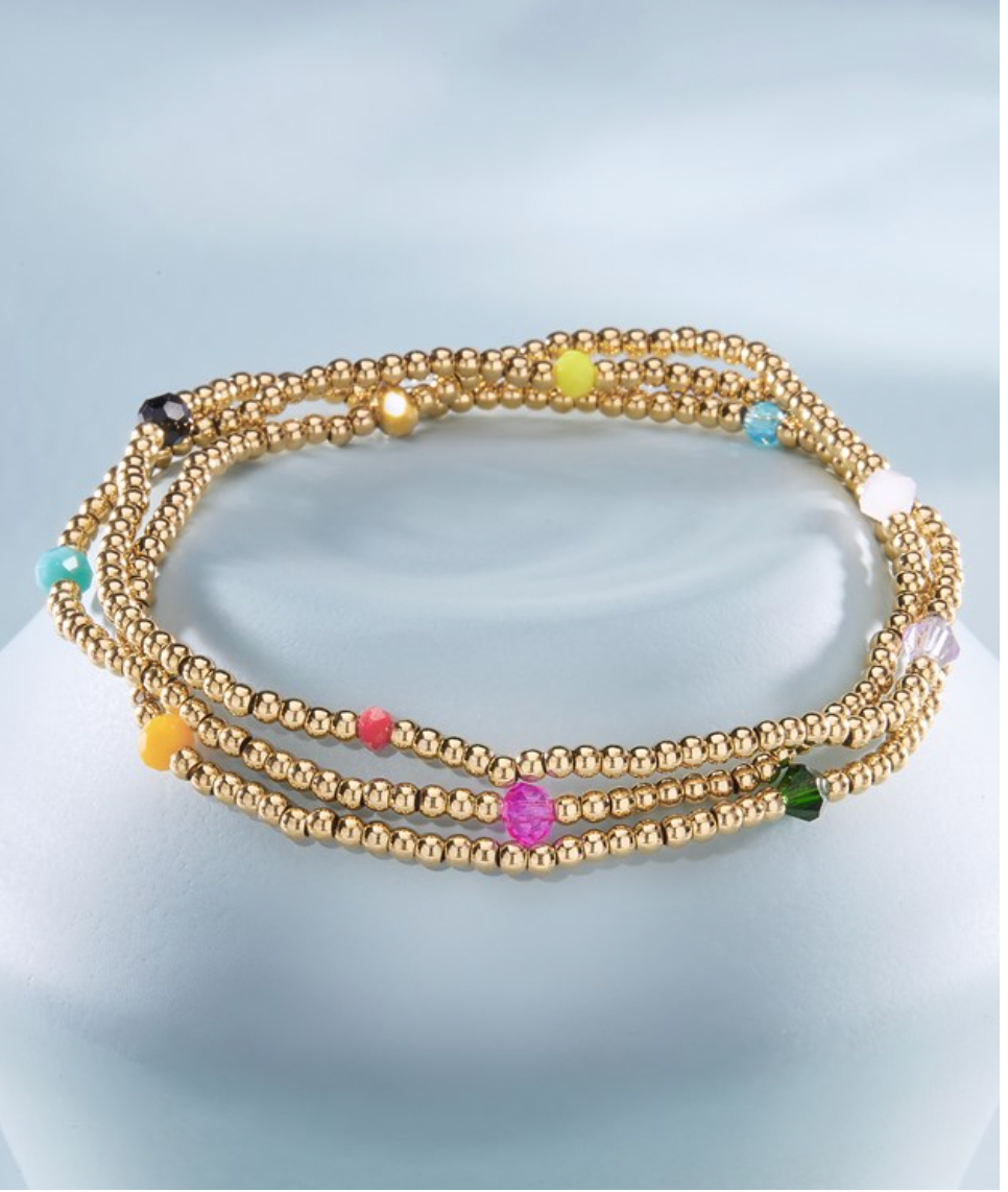 Multicolor Stretch Wrap Bracelet