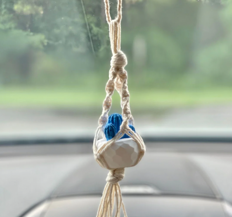 BLUE CACTUS CAR HANGER FRESHENER