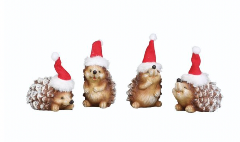 Small Resin Holiday Hedgehog