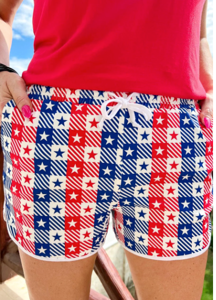 LUCKY STARS DRAWSTRING EVERYDAY SHORTS