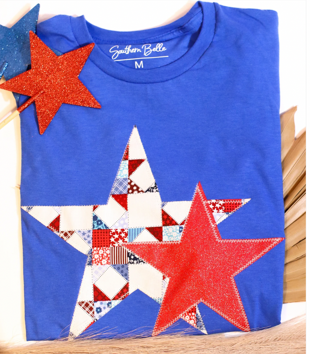 Patriotic Patchwork Short Sleeve