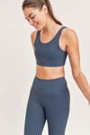 Tactel-Lycra High-Impact Sports Bra in Laguna blue