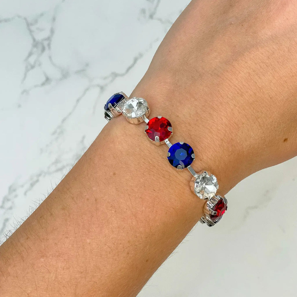 PREORDER: Patriotic Jewel Charm Bracelet