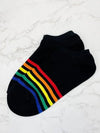 PREORDER: No Show Rainbow Striped Socks in Two Colors