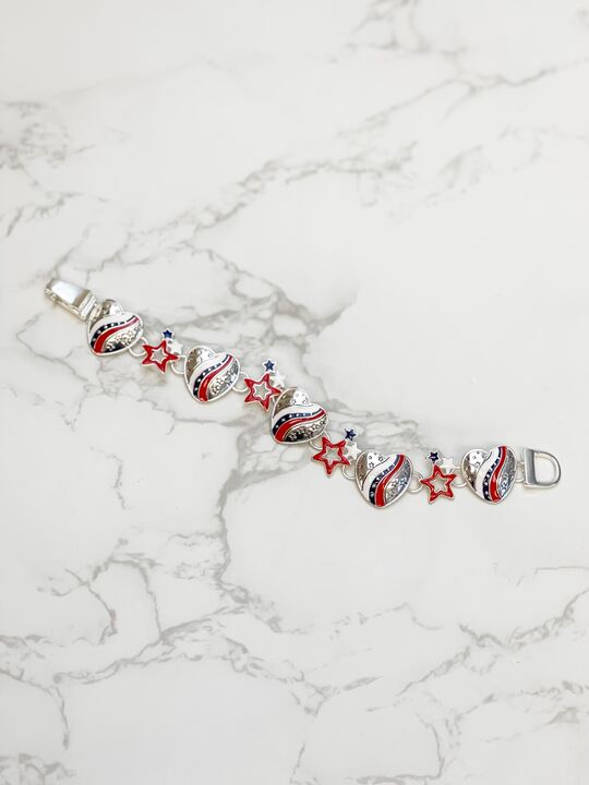 PREORDER: Patriotic Enamel Magnetic Bracelet