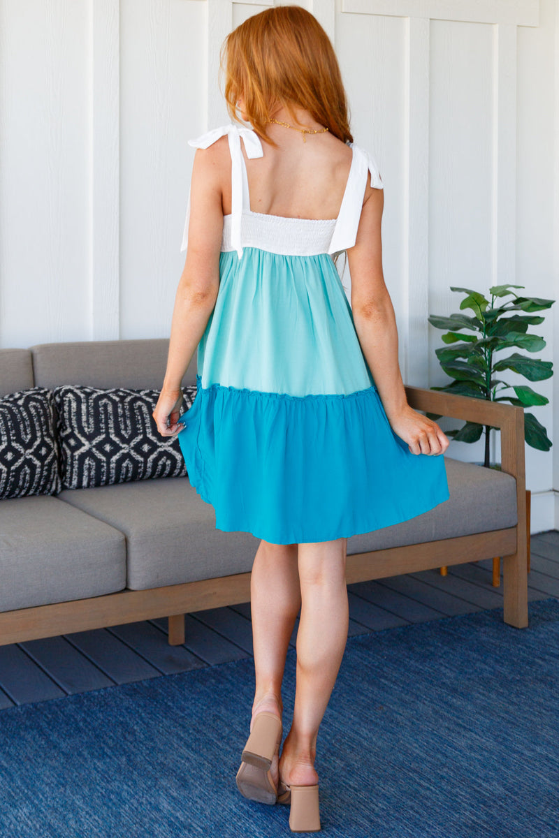 Blue Skies Tiered Dress