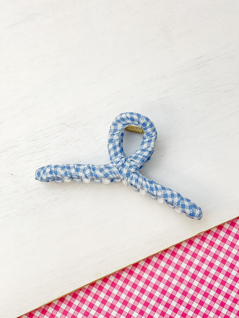 PREORDER: Gingham Ribbon Hair Clip in Two Colors