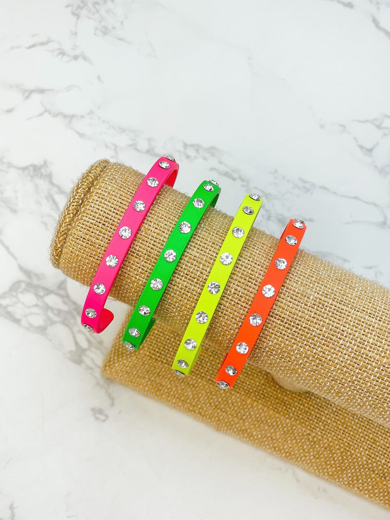 PREORDER: Neon Studded Cuff Bracelets in Four Colors