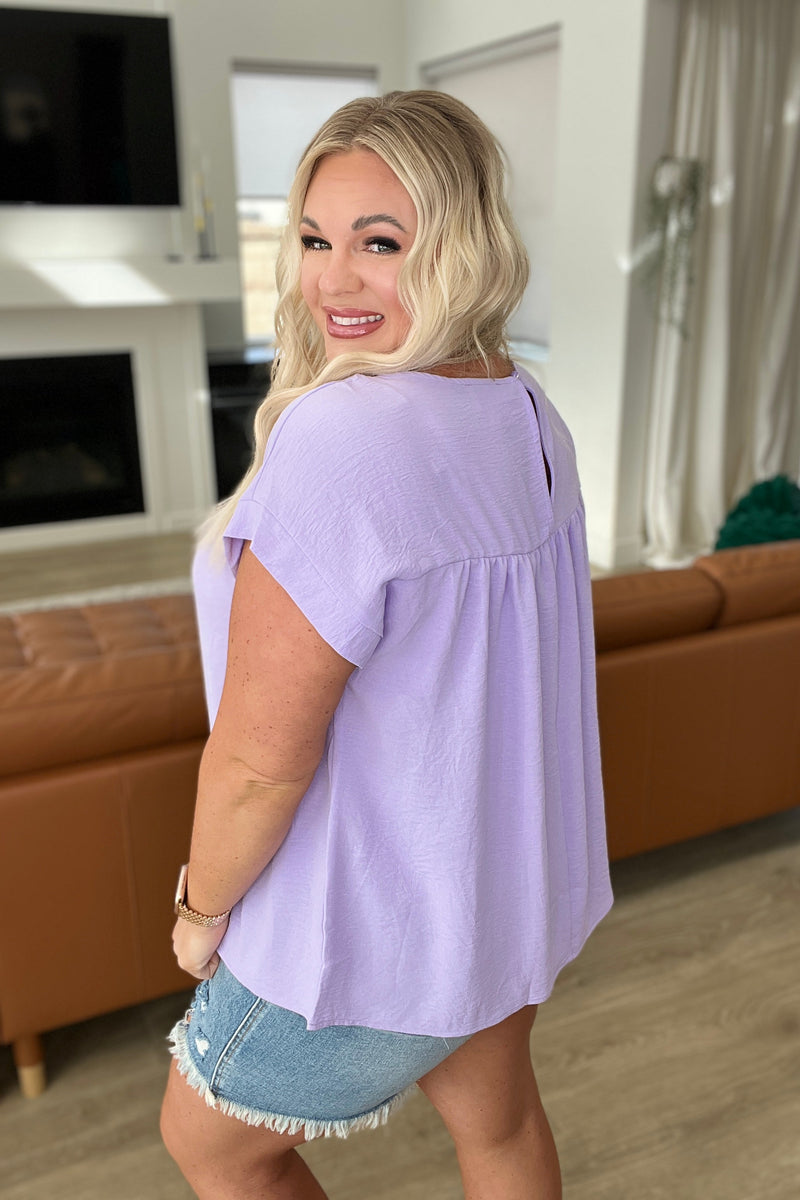 Airflow Babydoll Top in Lavender