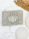 PREORDER: Pearl Shell Beaded Zip Pouches in Three Colors