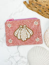 PREORDER: Pearl Shell Beaded Zip Pouches in Three Colors