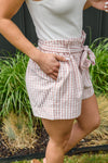 Prim & Pretty Gingham Tie Shorts