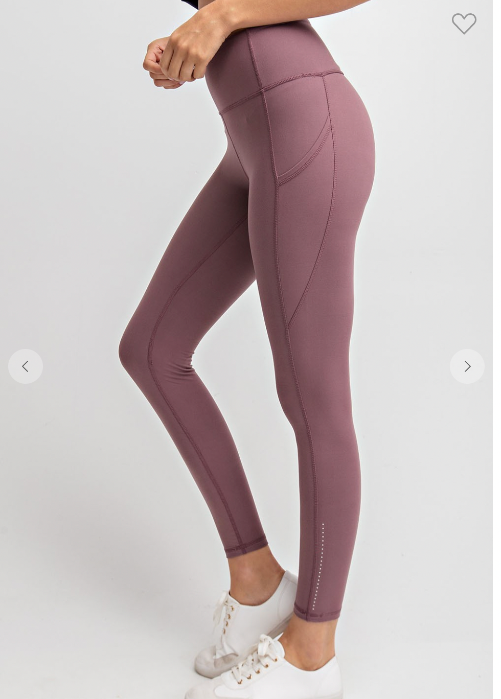 Dark Mauve Butter soft pocket legging with reflector