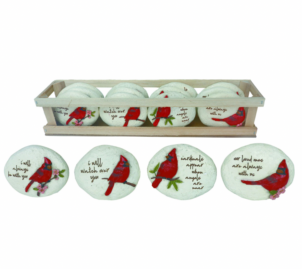 Resin Cardinal Blessing Prayer Stones