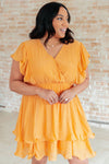 Stuck in My Head Tiered Dress in Orange