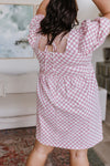 The Moment Checkered Babydoll Dress