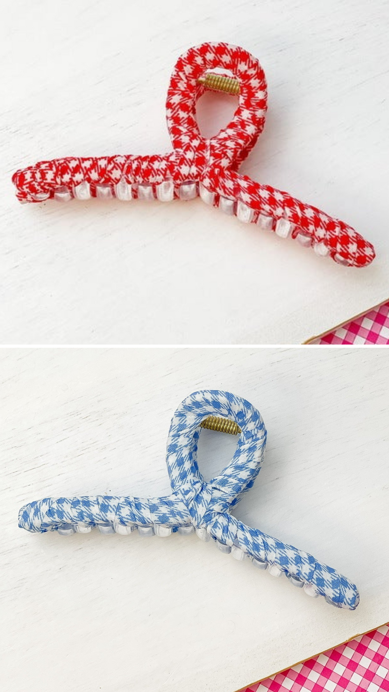 PREORDER: Gingham Ribbon Hair Clip in Two Colors